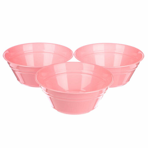 Набор салатников 3шт из пластика, 0,5 литра