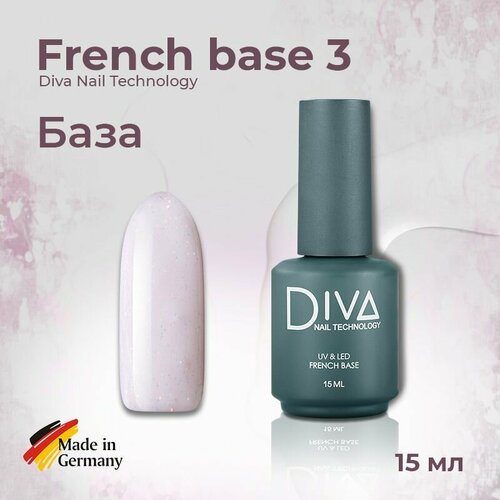 База для гель-лака Diva Nail Technology, French №3, 15 мл гель diva nail technology сream gel 3