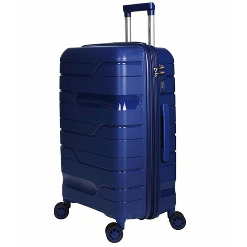 Чемодан Impreza 2512005, 38 л, размер S, синий чемодан march 38 л размер s синий