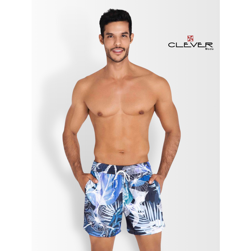 фото Шорты для плавания clever moda, размер 44, синий