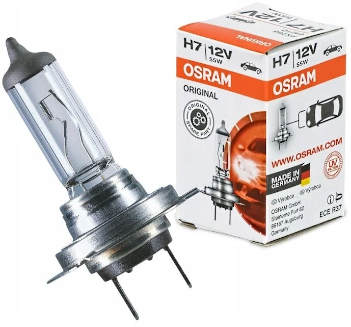 Lampada H7 12V 55W PX26d Osram Originale UV Filter 64210 Per Auto Moto Made  In Germany