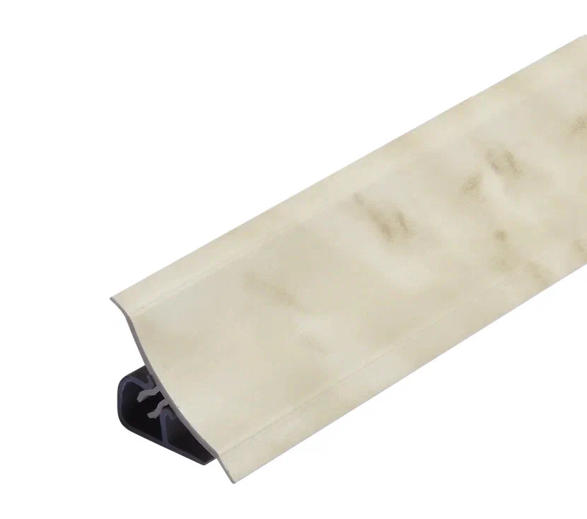 фото Плинтус для столешницы 80 см +комплект заглушек Цвет - Каррара серый мрамор