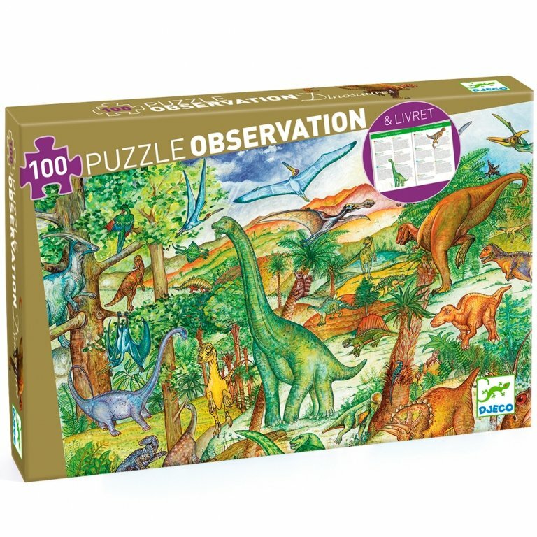 Djeco Djeco Observation puzzles Пазл на наблюдательность Динозавры, 100 д. 07424