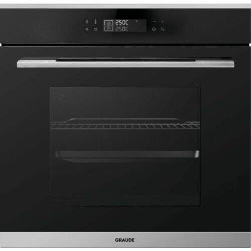 Электрический духовой шкаф Graude PREMIUM BMP 600 E серебристыйчерный 10 режимов нагрева цифровые часы таймер дверца с 4х-слойным остеклением объем 73 л 8499000₽