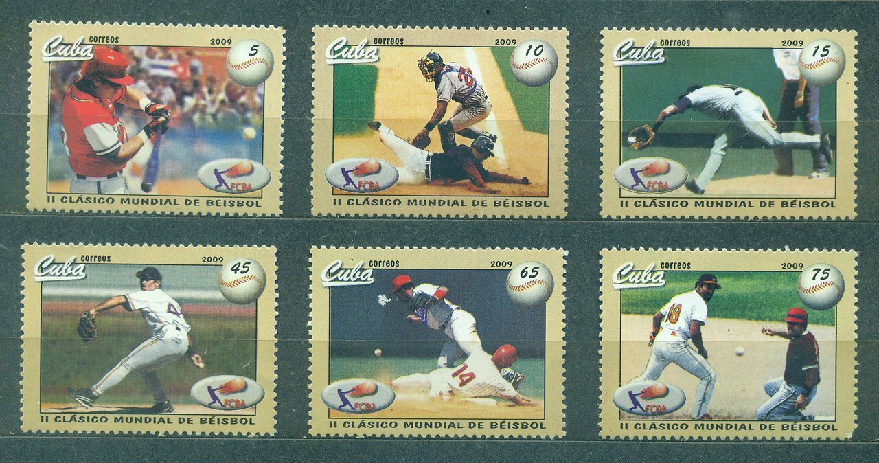 Почтовые марки Куба 2009г. "Мировая бейсбольная классика" Бейсбол NG