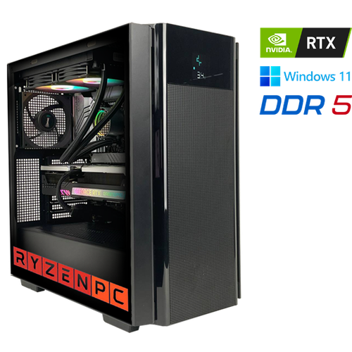 Настольный компьютер RyzenPC GAME 83512092 (AMD Ryzen 7 7700 3.8 ГГц, AMD B650, 64 DDR5, SSD: 2000 Гб, HDD: 1000 Гб, NVIDIA GeForce RTX 3050 8 Гб, WI-FI, Без привода, 750 Вт, Deepcool CH510 Mesh Digital, Windows 11 Home)