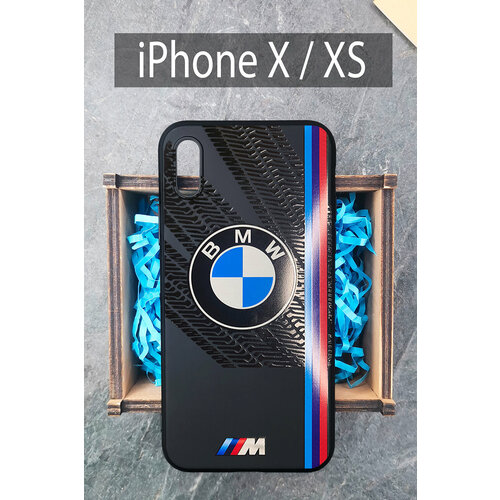 Силиконовый чехол БМВ М для iPhone X / Айфон X