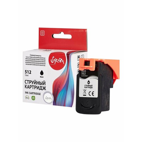 Картридж PG-512 для Canon Pixma MP250, MP280, MP230, iP2700, MP495, MP252 2969B007 Sakura черный 10 шт картридж струйный sakura canon pg 460xl bk si3710c001 черный пигментный 15 мл 400 стр для canon si3710c001