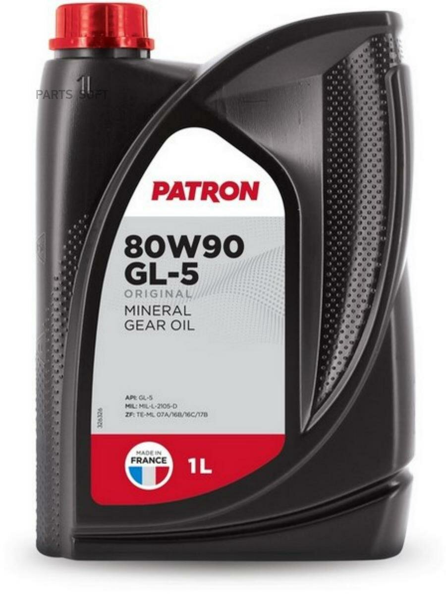 PATRON 80W90 GL5 1L ORIGINAL Масло трансмиссионное минеральное 1л