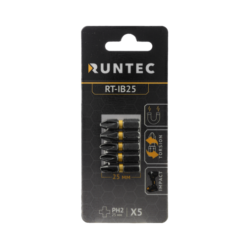 RUNTEC RT-IB25 Бита ударная RUNTEC H6.35 25мм PH2 5шт.