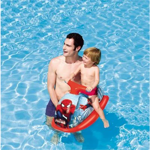 Скутер надувной Spider-Man, игрушка для катания 89х46 см 98012 красный, синий, голубой