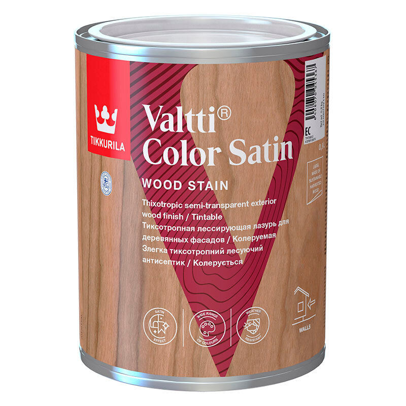 фото Tikkurila Valtti Color Satin / Тиккурила валтти колор сатин антисептик 2,7л