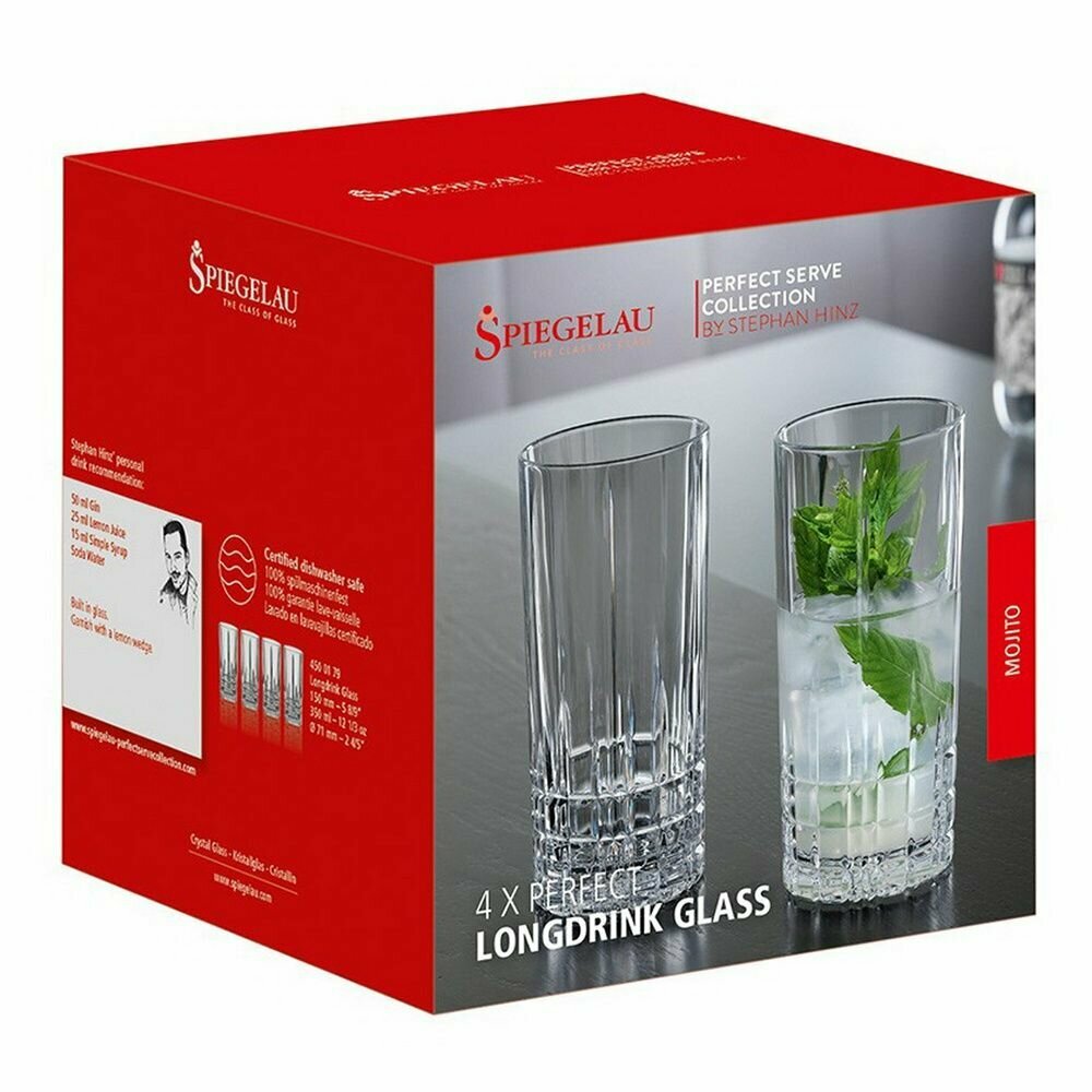 Набор бокалов Spiegelau Perfect Serve Collection Perfect Longdrink Glass 4500179, 350 мл, 4 шт., бесцветный - фото №4