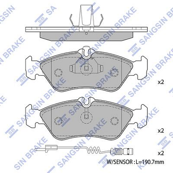 HI-Q SP1274 колодки дисковые задние\ mb Sprinter (Спринтер) 308d / 310d 95, VW lt28-35 2.3i-2.5tdi 96-98