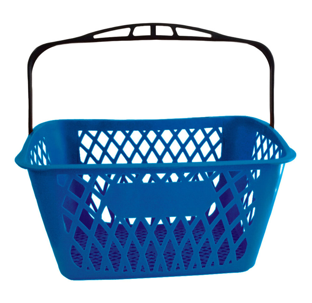 Пластиковая покупательская корзина Tyko 33 литра (цвет синий)