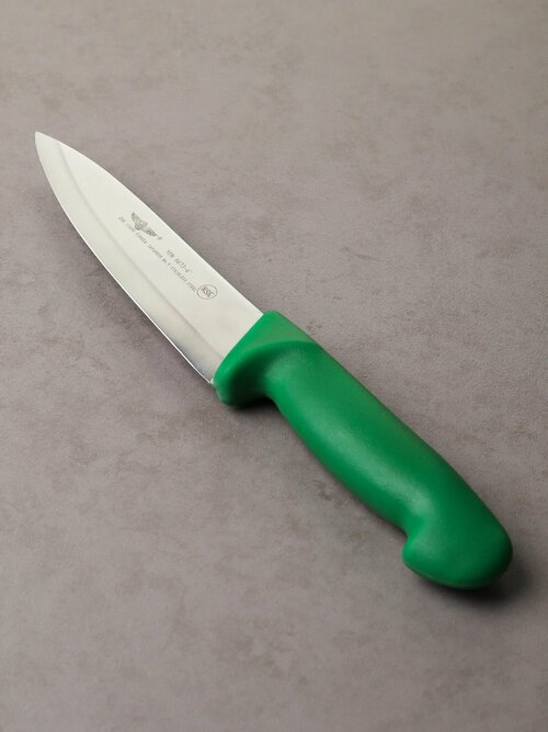 Шеф-нож поварской YYD KNIFE, зеленый, длина лезвия 16 см