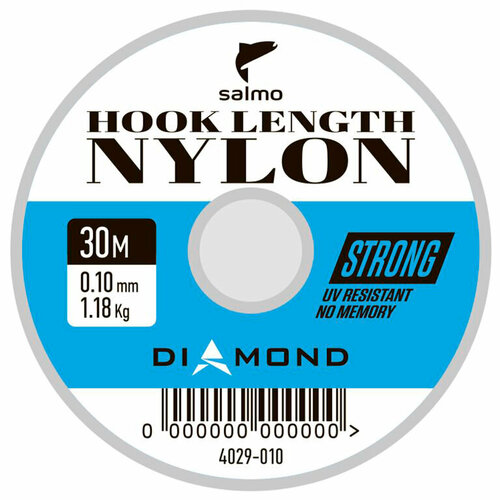 леска поводочная монофильная salmo diamond hook length nylon 30м 0 20мм Леска монофильная Salmo Diamond HOOK LENGTH NYLON 030/025