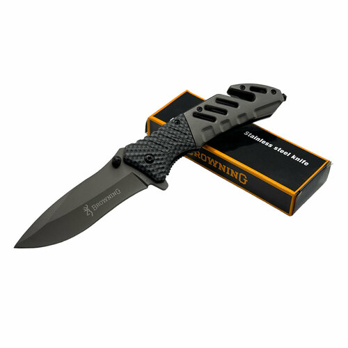 фото Складной нож browning carbon a339 со стропорезом и стеклобоем военпро