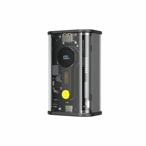 BYZ Внешний аккумулятор BYZ W89, 10000 мАч, 1 Type-C, 1 USB, 22.5 Вт, 3 А, дисплей, PD, чёрный