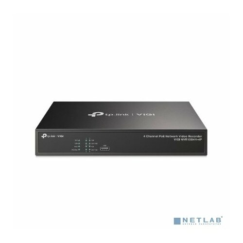 TP-Link SMB Видеорегистратор TP-Link VIGI NVR1004H-4P 4-канальный сетевой видеорегистратор с поддержкой PoE+ Черный