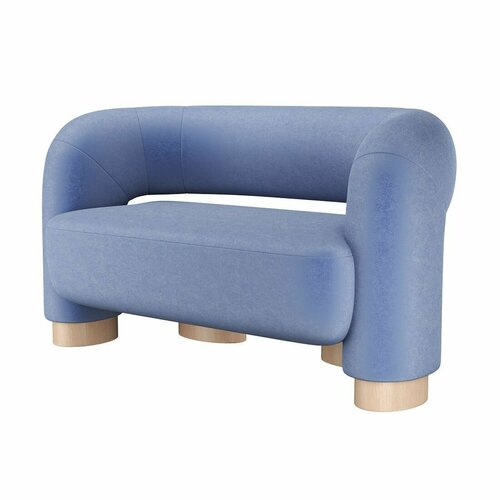 Диван PECOLA двухместный прямой нераскладной для гостиной спальни на кухню в детскую комнату кабинет дачу салон красоты офисный детский мягкая мебель для интерьера дома отдыха для уюта натуральное дерево велюр very peri 48200₽