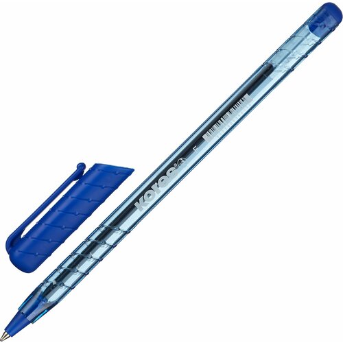 Ручка шариковая неавтомат. KORES К1 F(0,7мм) треуг. корп, син. ст.39511