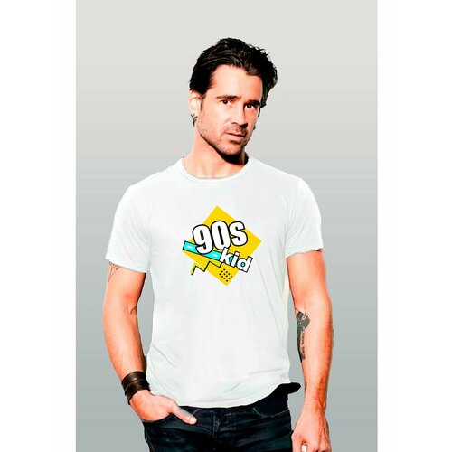 фото Футболка 90s kid 90е, размер 3xs, белый zerosell