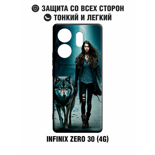 Чехол для Infinix Zero 30 (4G) / Чехол для Инфиникс Зеро 30 (4Джи) DF inCase-43 (black) Art1054 для infinix zero 30 4g black incase 43