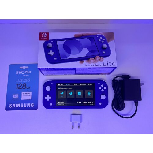 Прошитая Nintendo Switch Lite Samsung EVO 128 гб PICOFLY Синий 2749000₽