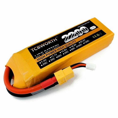 Аккумулятор для радиоуправляемой модели TCBWORTH Li-Po T3S 2200mAh, 35C, XT-60