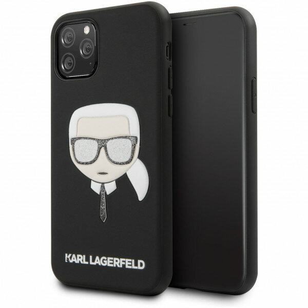 Чехол Karl Lagerfeld PU Leather Iconik (KLHCN58GLBK) для iPhone 11 Pro (Glitter Black)