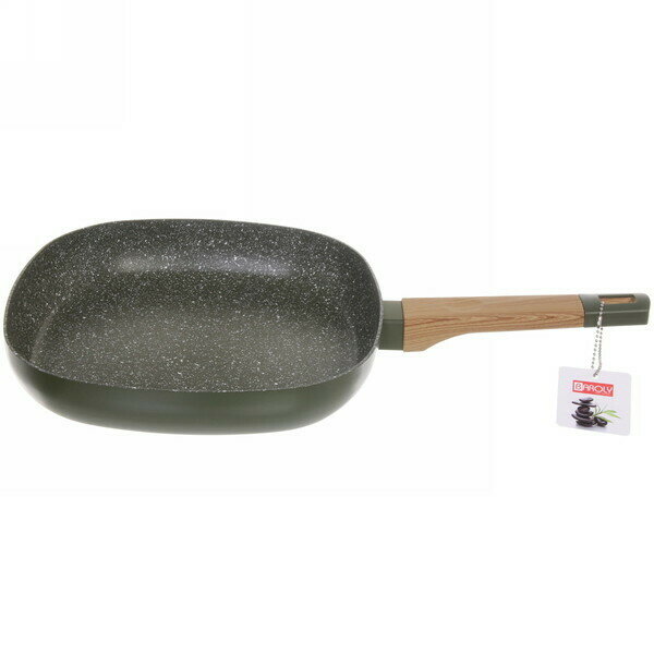 фото Сковорода квадратная «BAROLY» OLIVA 26*26см индукционная, бакелитовая ручка