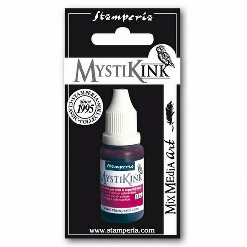 Краскa с экстра блеском Mystik ink флакон 7,5 х 14,8 см сангрия 18 мл STAMPERIA KAMYST07