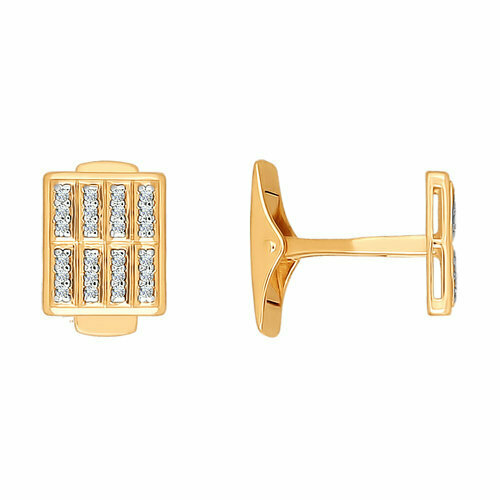 Запонки SOKOLOV красное золото 585 проба фианит 49216₽