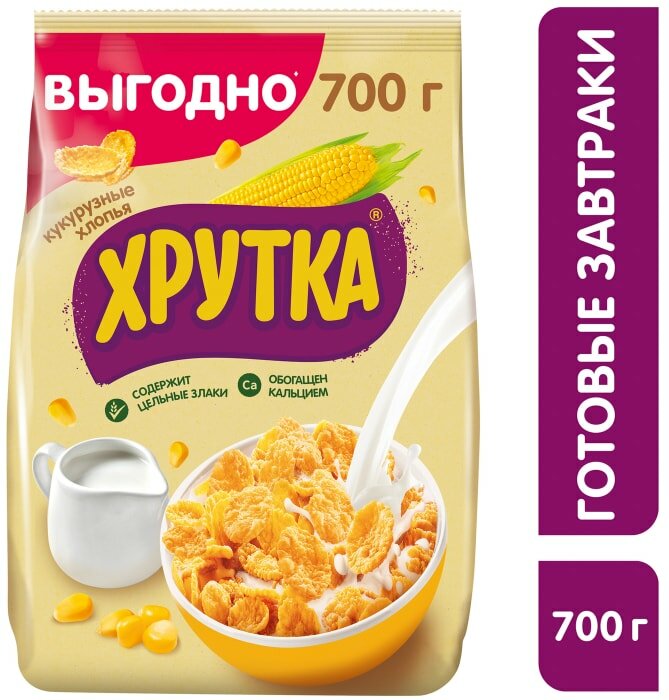 Хлопья Хрутка Кукурузные хрустящие 700г