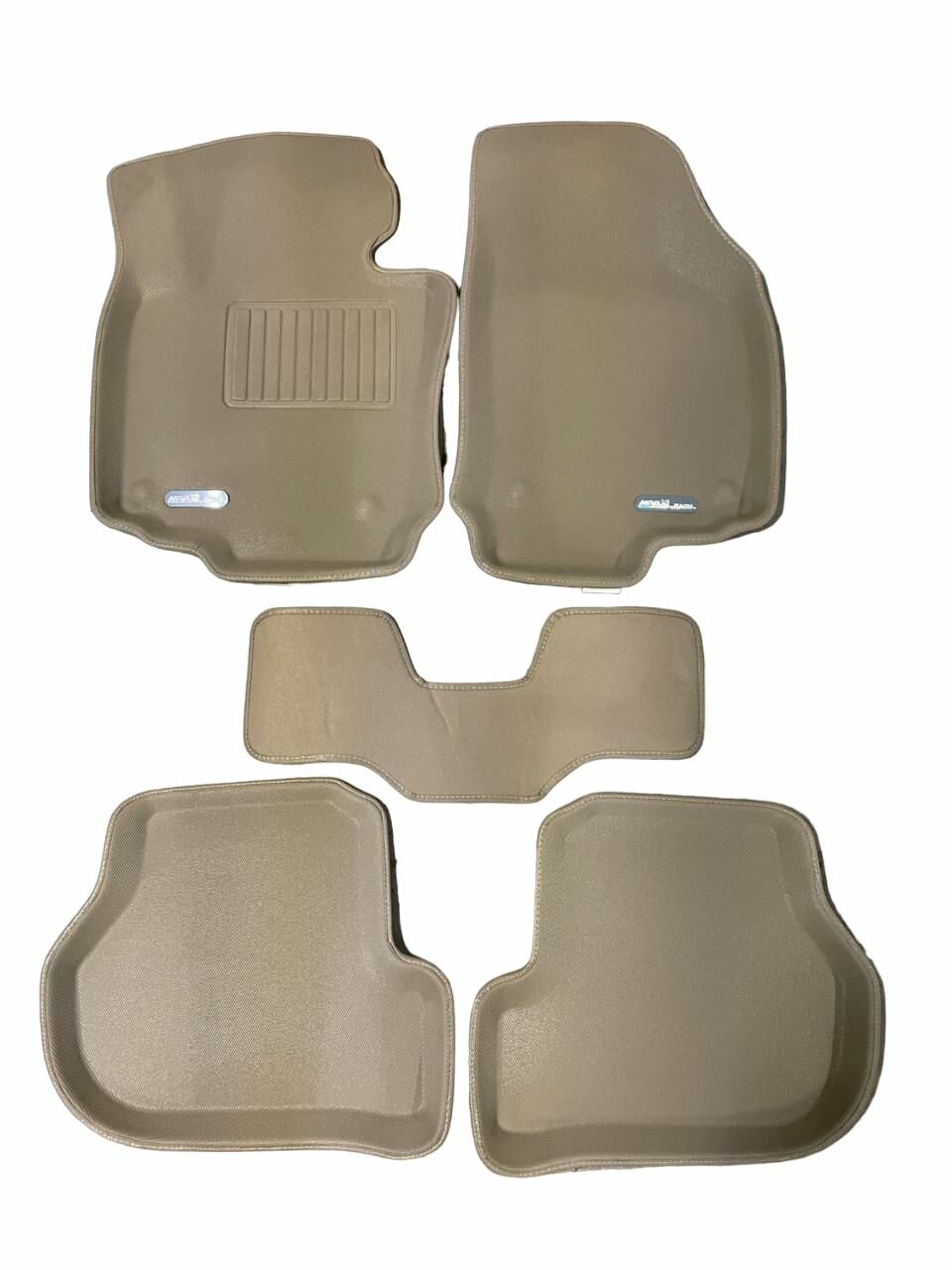 фото Коврики в машину для VW Golf V / VI / Jetta 2003-2012 г. - 3D бежевый "Kagu"