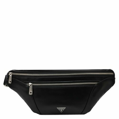 Сумка поясная GUESS, черный сумка поясная ki318274m yura medium bum bag 74m valley black c