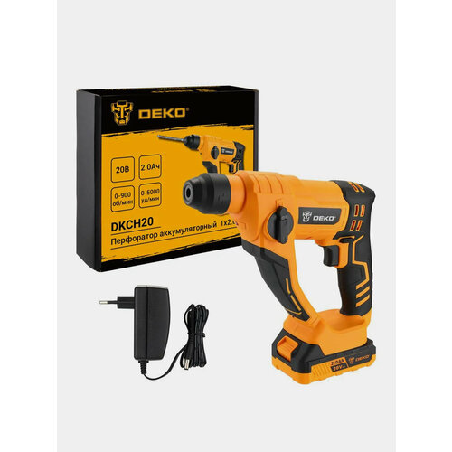 Перфоратор аккумуляторный DEKO DKCH20 20В 1x2 Ач 13217₽