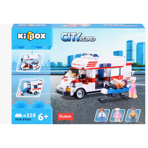 KIBOX Конструктор CityRoad Машина скорой помощи 328 деталей M38-B1065 конструктор sluban машина скорой помощи 328 деталей арт m38 b1065