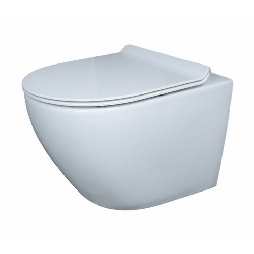 Унитаз подвесной безободковый из дюропласта с микролифтом, Gid, Tr2198