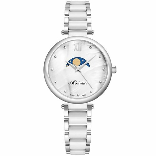 Наручные часы Adriatica, белый швейцарские наручные часы adriatica a3188 5114q a3188 5114q