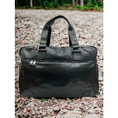 Сумка дорожная 20х32х48 см ручная кладь чёрный 7720₽