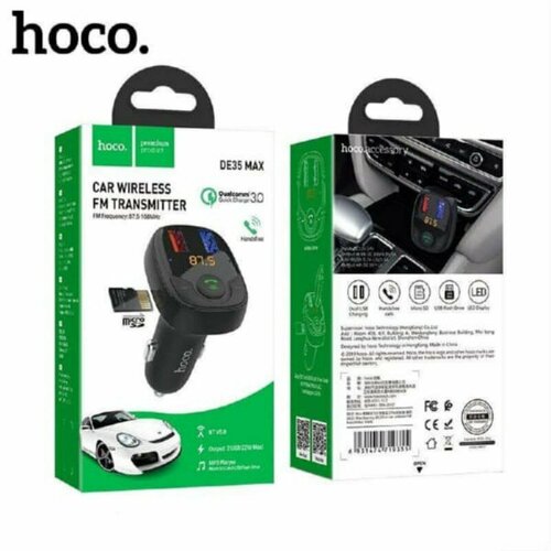 Автомобильное зарядное устройство с bluetooth FM Transmitter hoco DE35 MAX