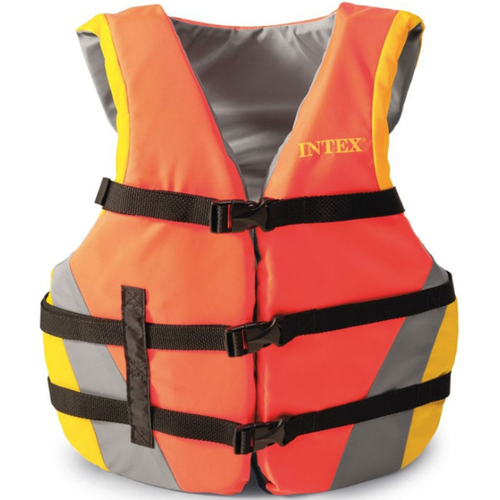 спасательный жилет intex с69681 размер one size 70 кг оранжевый Жилет Intex 69680