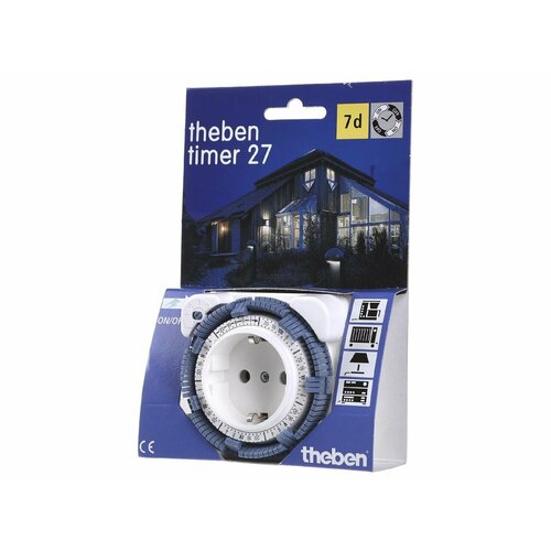 Аналоговое гнездо переключателя часов TIMER 27 ws Theben 0270930 4003468020869 18780₽