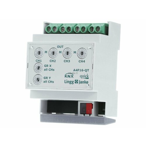 Исполнительный механизм KNX A4F16-QT – Lingg & Janke – Q79233 – 4260049685118 модуль управления жалюзи lingg janke j4f6h 89400 4x канальный standart 6а 250в