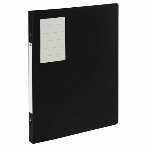 Папка на 4 кольцах OfficeSpace А3 27 мм 800 мкм, вертикальная, пластик, черная (363206)