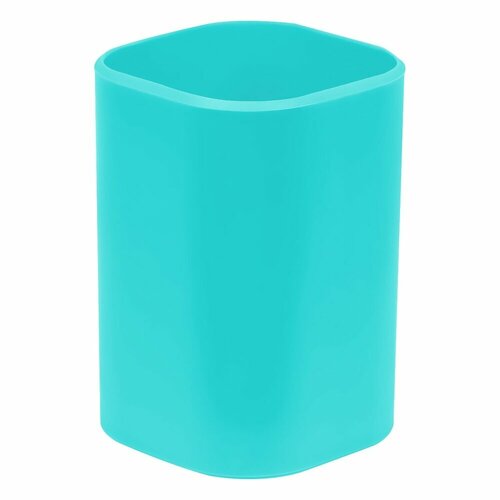 Подставка-стакан СТАММ Фаворит, пластиковая, квадратная, мятная (ПС-31286)