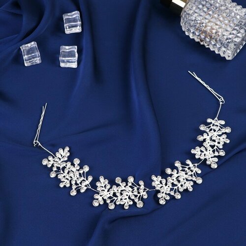 Аксессуар для волос Холли листочки 22 см серебро 956₽