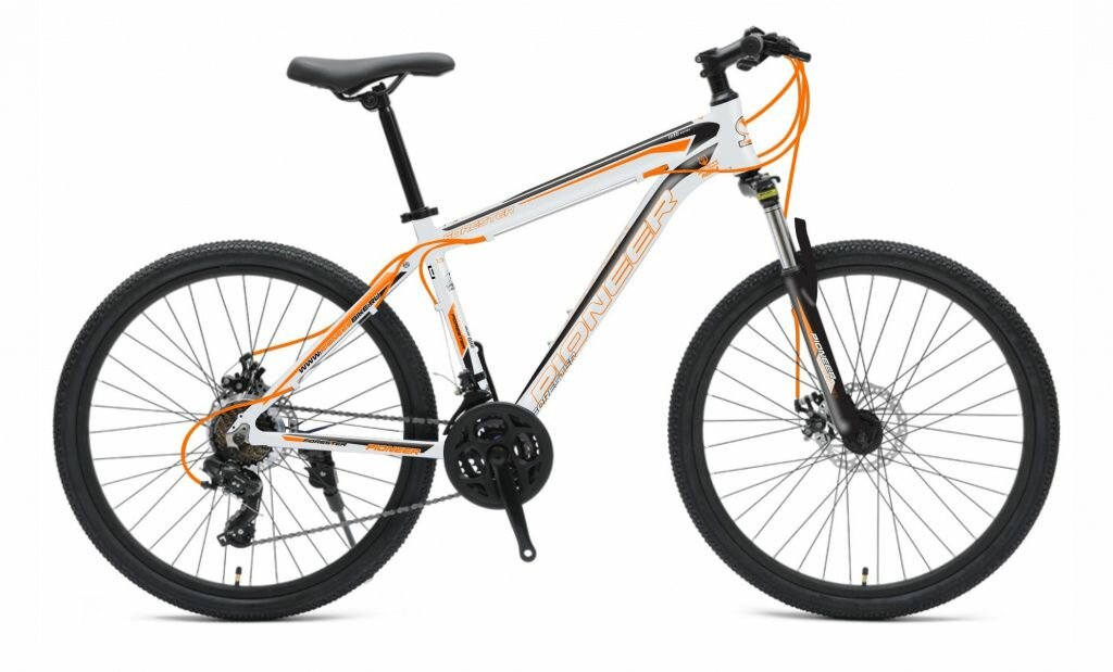 PIONEER Forester 26"/19" white-black-orange Велосипед